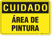 Placa Cuidado  Área De Pintura