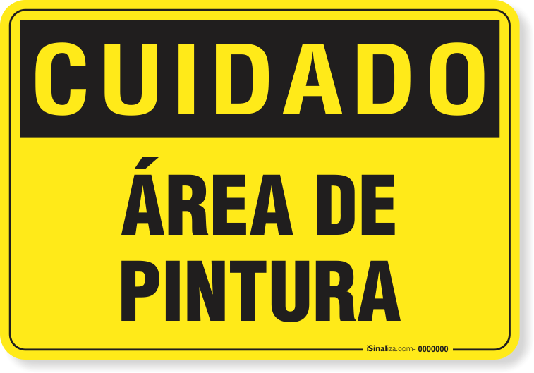 Placa Cuidado  Área De Pintura