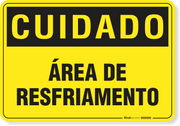 Placa Cuidado  Área De Resfriamento