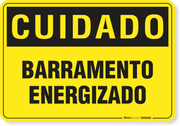 Placa Cuidado  Barramento Energizado
