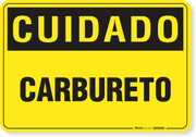Placa Cuidado Carbureto