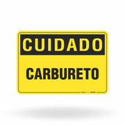 Placa Cuidado - Carbureto