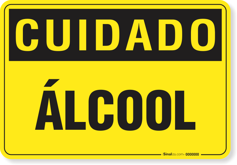 Placa Cuidado  Álcool