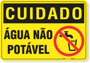 Placa Cuidado  Água Não Potável