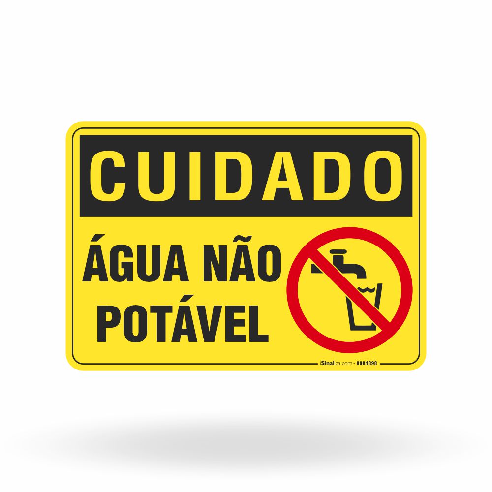 Placa Cuidado - Água Não Potável