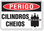 Placa Perigo Cilindro Cheio
