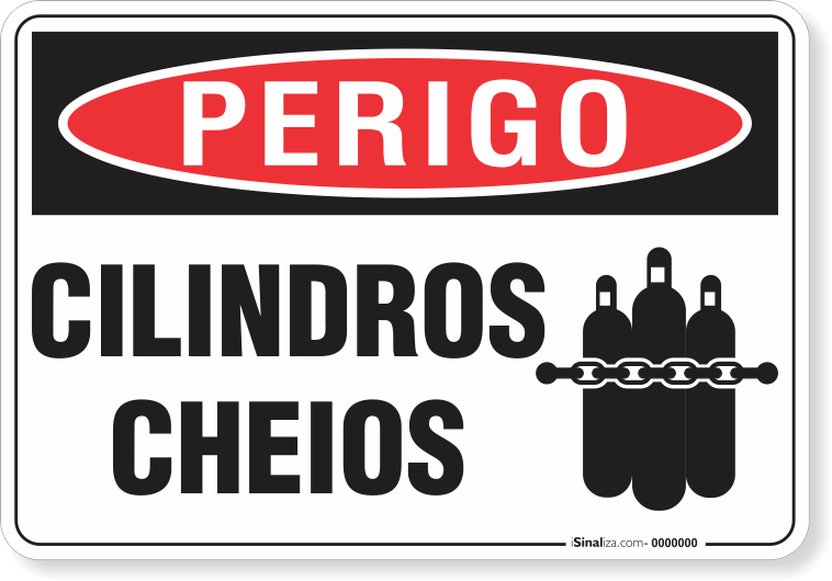 Placa Perigo Cilindro Cheio