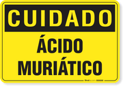 Placa Cuidado  Ácido Muriático