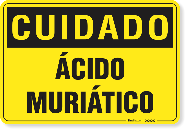 Placa Cuidado  Ácido Muriático