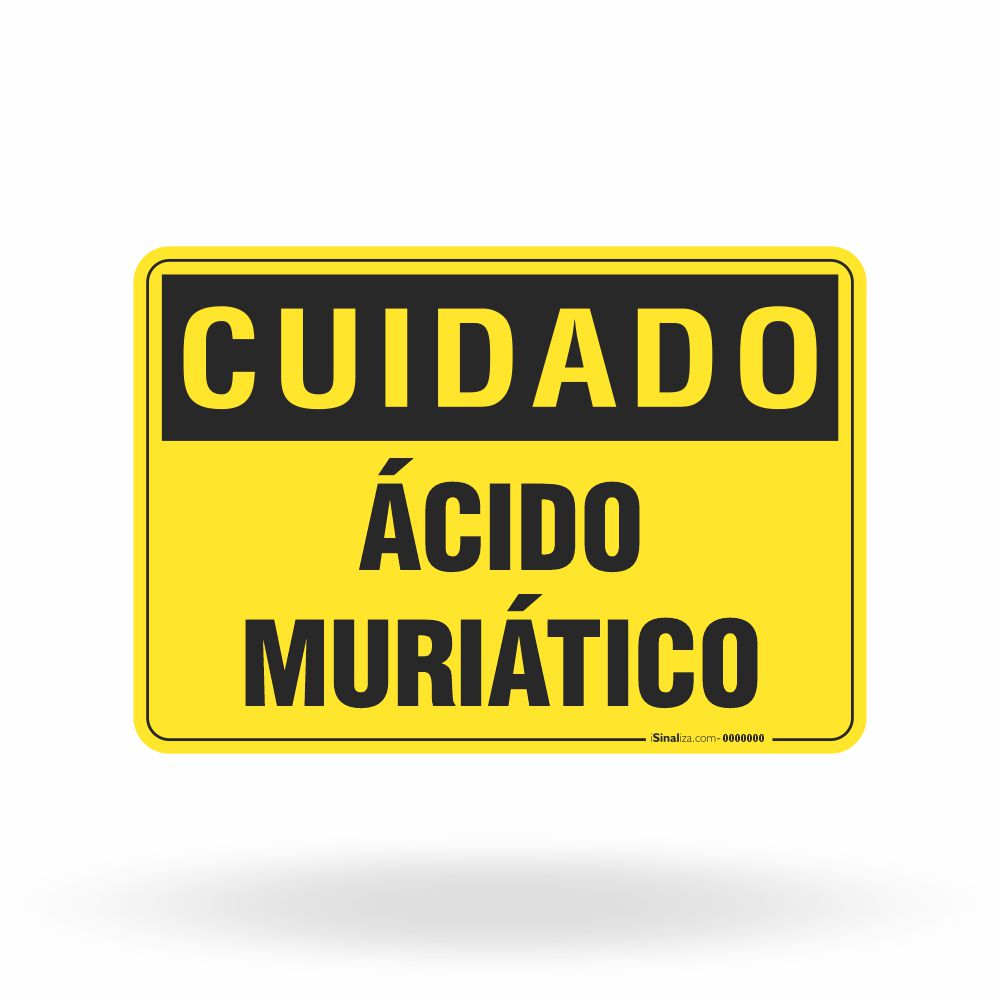 Placa Cuidado - Ácido Muriático