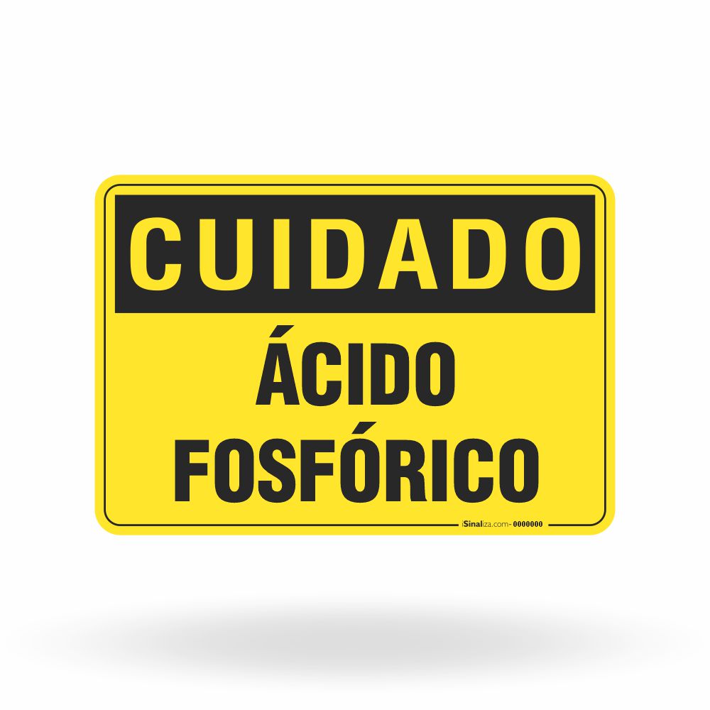 Placa Cuidado - Ácido Fosfórico