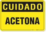 Placa Cuidado Acetona