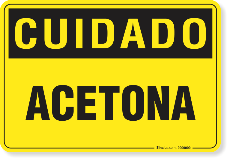 Placa Cuidado Acetona
