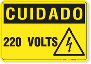 Placa Cuidado 220 Volts