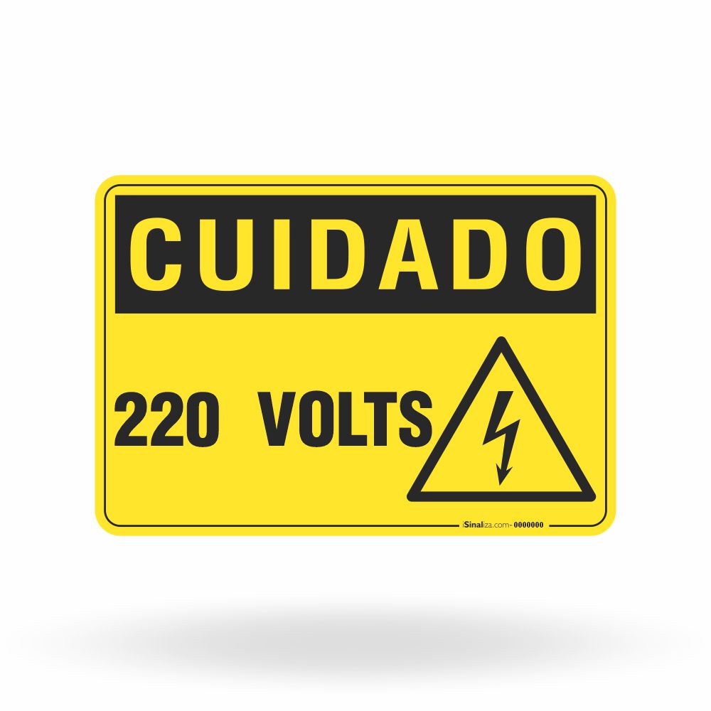 Placa Cuidado - 220 Volts