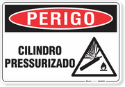 Placa Perigo Cilindro Pressurizado