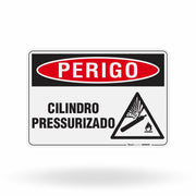 Placa Perigo - Cilindro Pressurizado