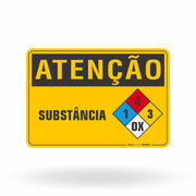 Placa Atenção - Substância Infectante