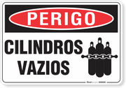 Placa Perigo Cilindros Vazios