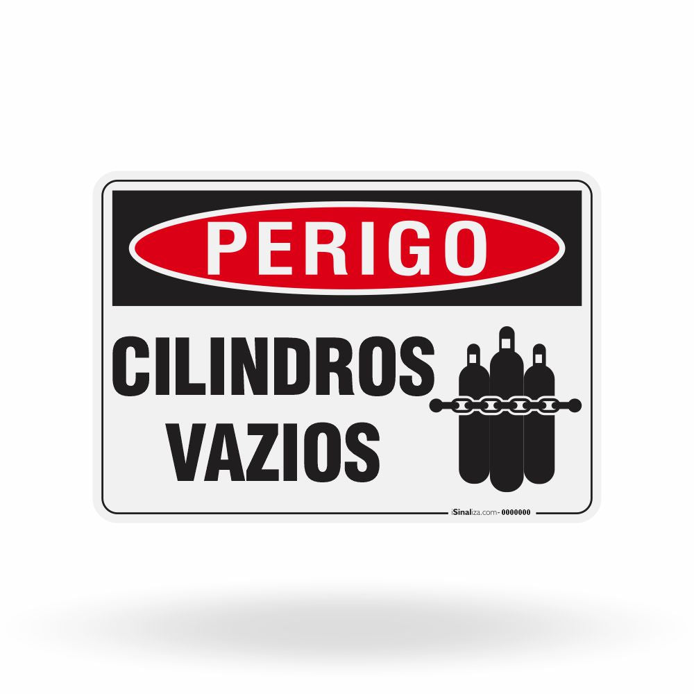 Placa Perigo - Cilindros Vazios