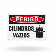 Placa Perigo - Cilindros Vazios