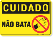Placa Cuidado  Não Bata