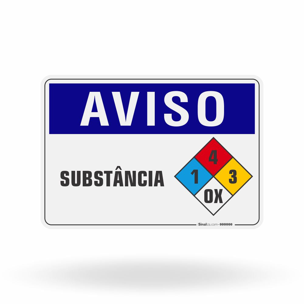 Placa Aviso - Substância Hommel