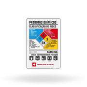 Placa Produtos Químicos - Classificação de Risco