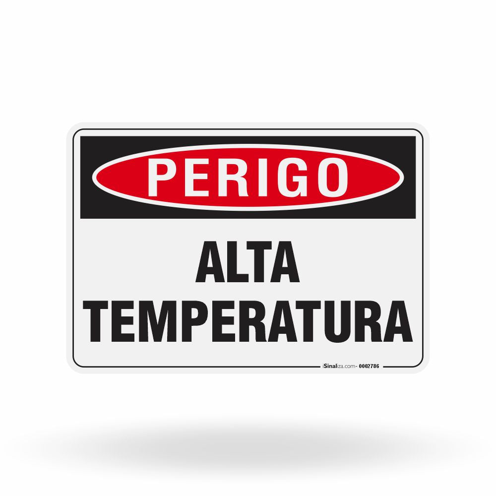 Placa Perigo - Alta Temperatura
