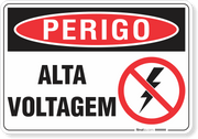 Placa Perigo Alta Voltagem