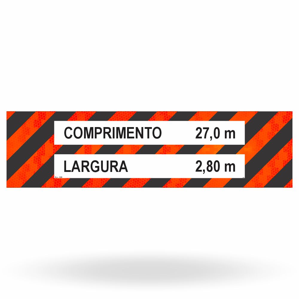 Faixa Refletiva Veículo Longo Largura e Comprimento (3,0 x 0,80 m)
