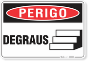 Placa Perigo  Degraus