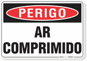Placa Perigo Ar Comprimido