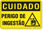 Placa Cuidado  Perigo De Ingestão