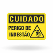 Placa Cuidado - Perigo de Ingestão