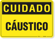 Placa Cuidado Cáustico