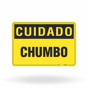Placa Cuidado - Chumbo