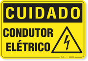 Placa Cuidado Condutor Elétrico