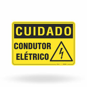 Placa Cuidado - Condutor Elétrico