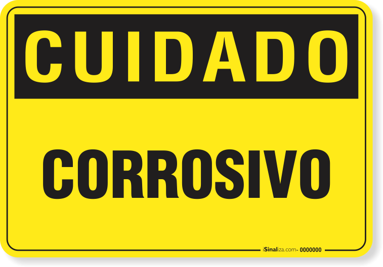 Placa Cuidado Corrosivo