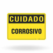Placa Cuidado - Corrosivo