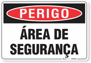Placa Perigo Área De Segurança
