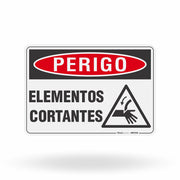 Placa Perigo - Elementos Cortantes