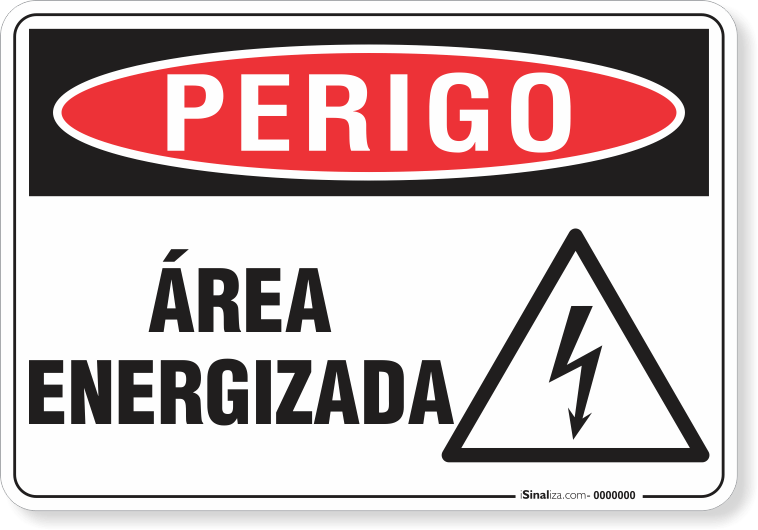Placa Perigo Área Energizada
