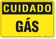 Placa Cuidado  Gás