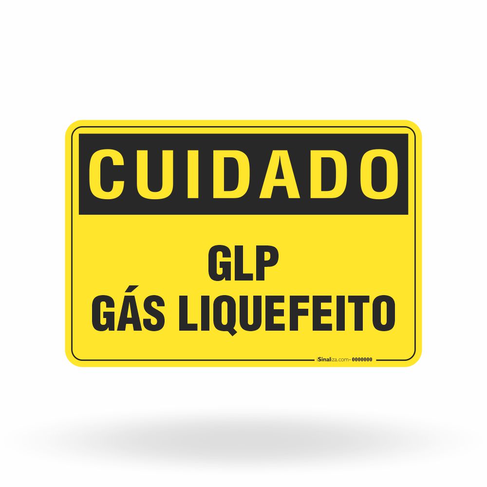 Placa Cuidado - GLP Gás Liquefeito
