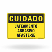 Placa Cuidado - Jateamento Abrasivo Afaste-se