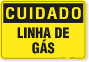 Placa Cuidado  Linha De Gás