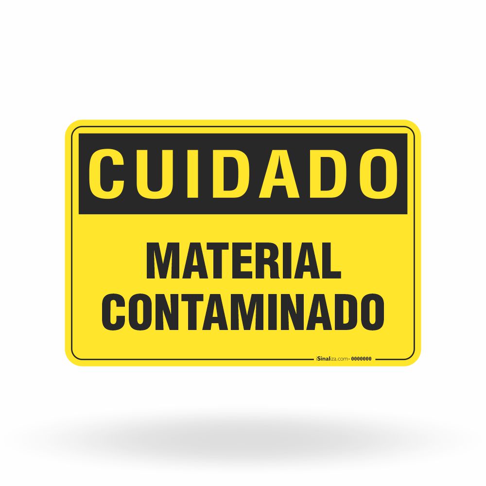 Placa Cuidado - Material Contaminado