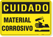 Placa Cuidado  Material Corrosivo